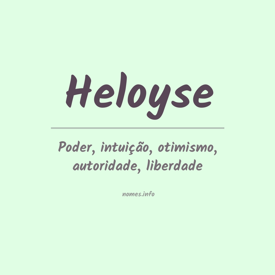 Significado do nome Heloyse