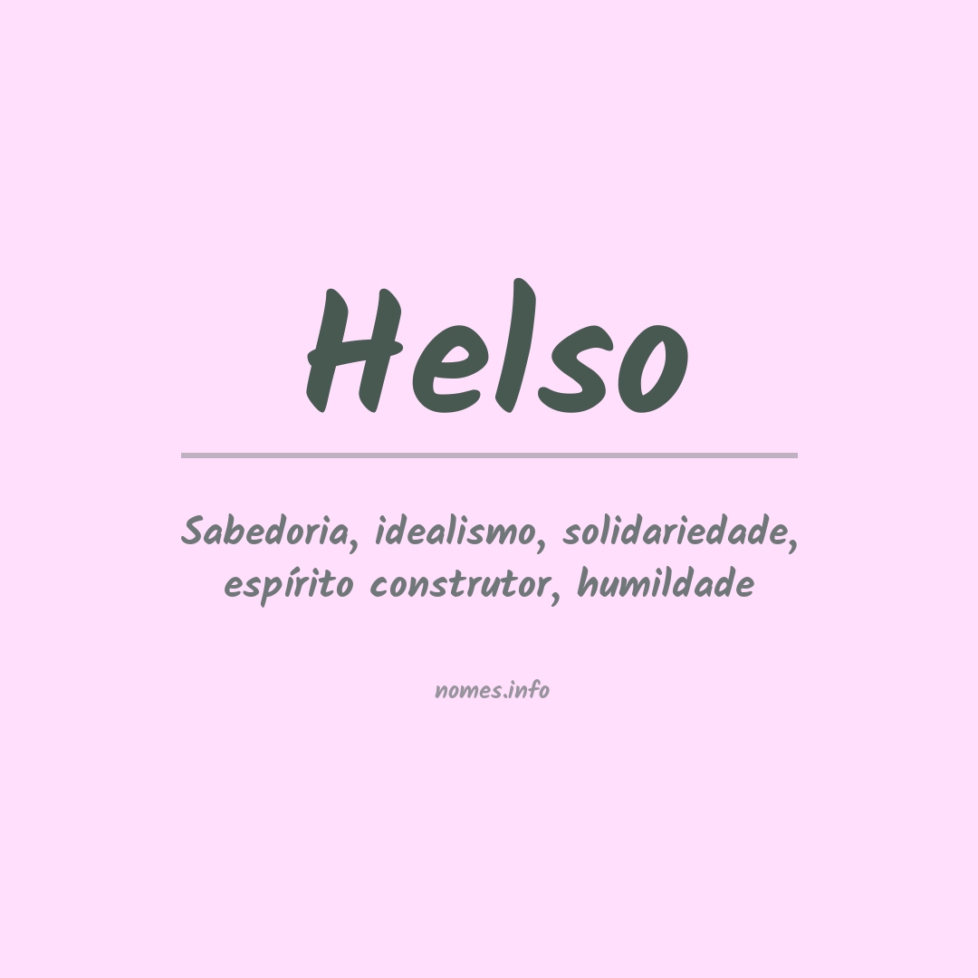 Significado do nome Helso
