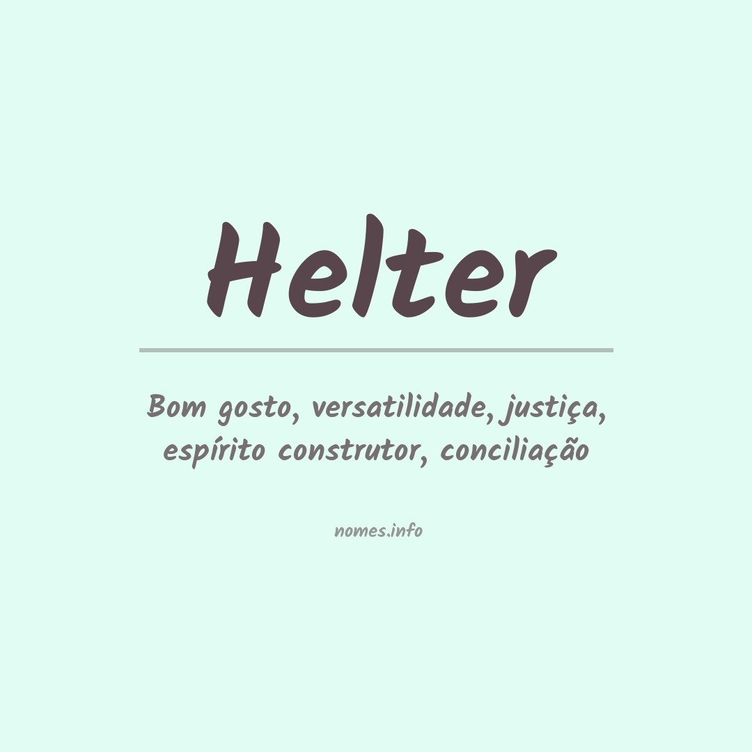 Significado do nome Helter