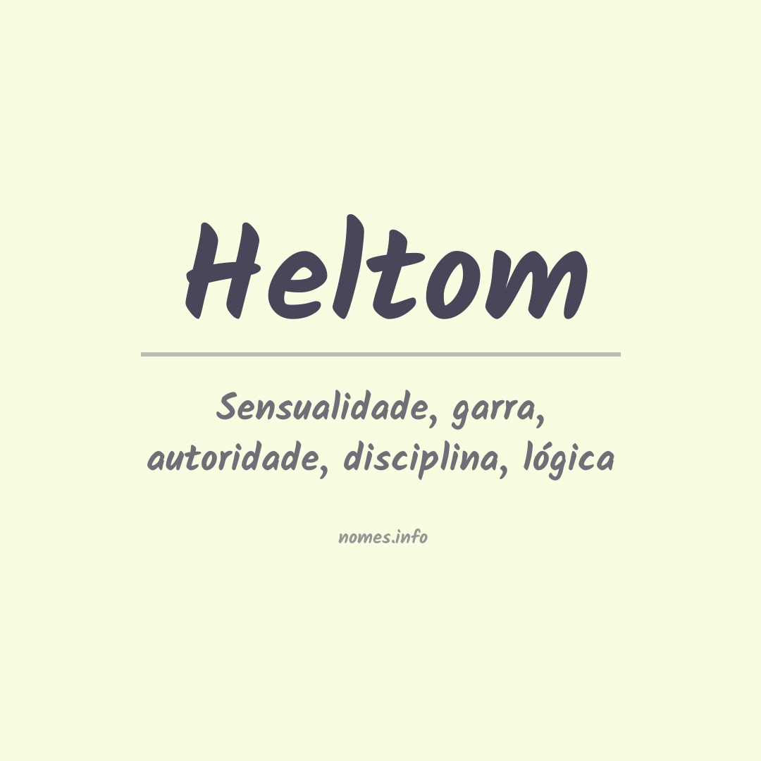 Significado do nome Heltom