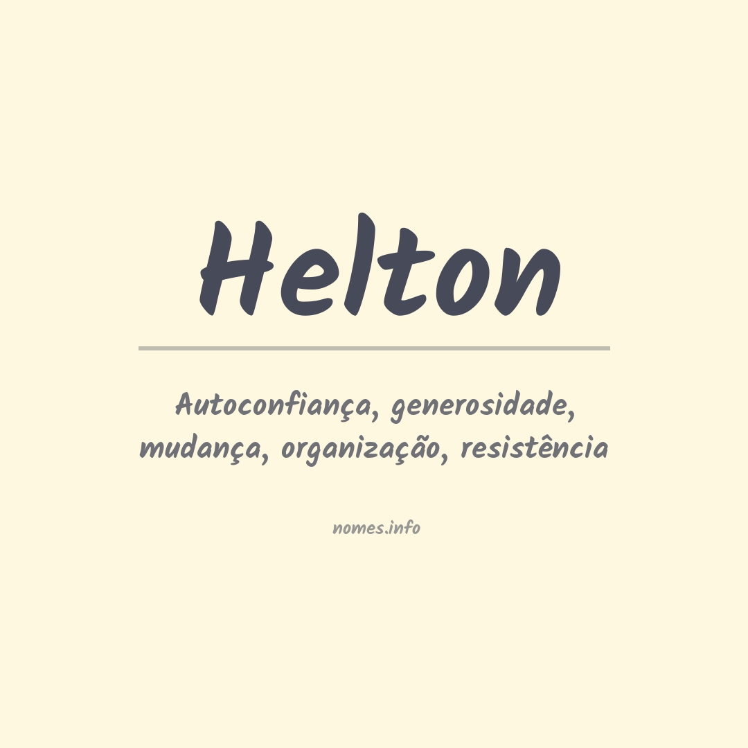 Significado do nome Helton