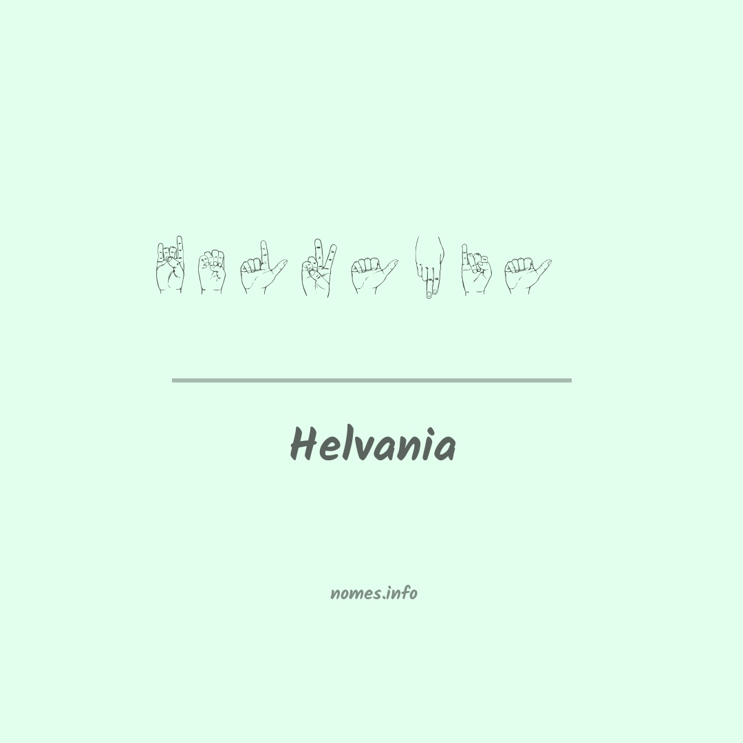 Helvania em Libras