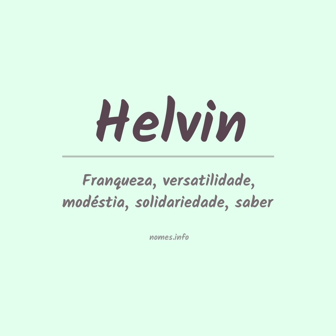 Significado do nome Helvin