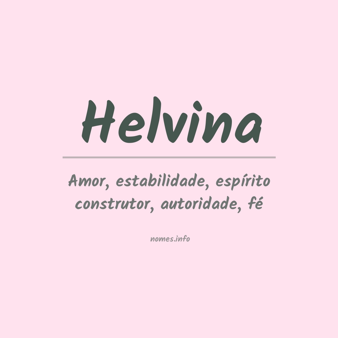 Significado do nome Helvina