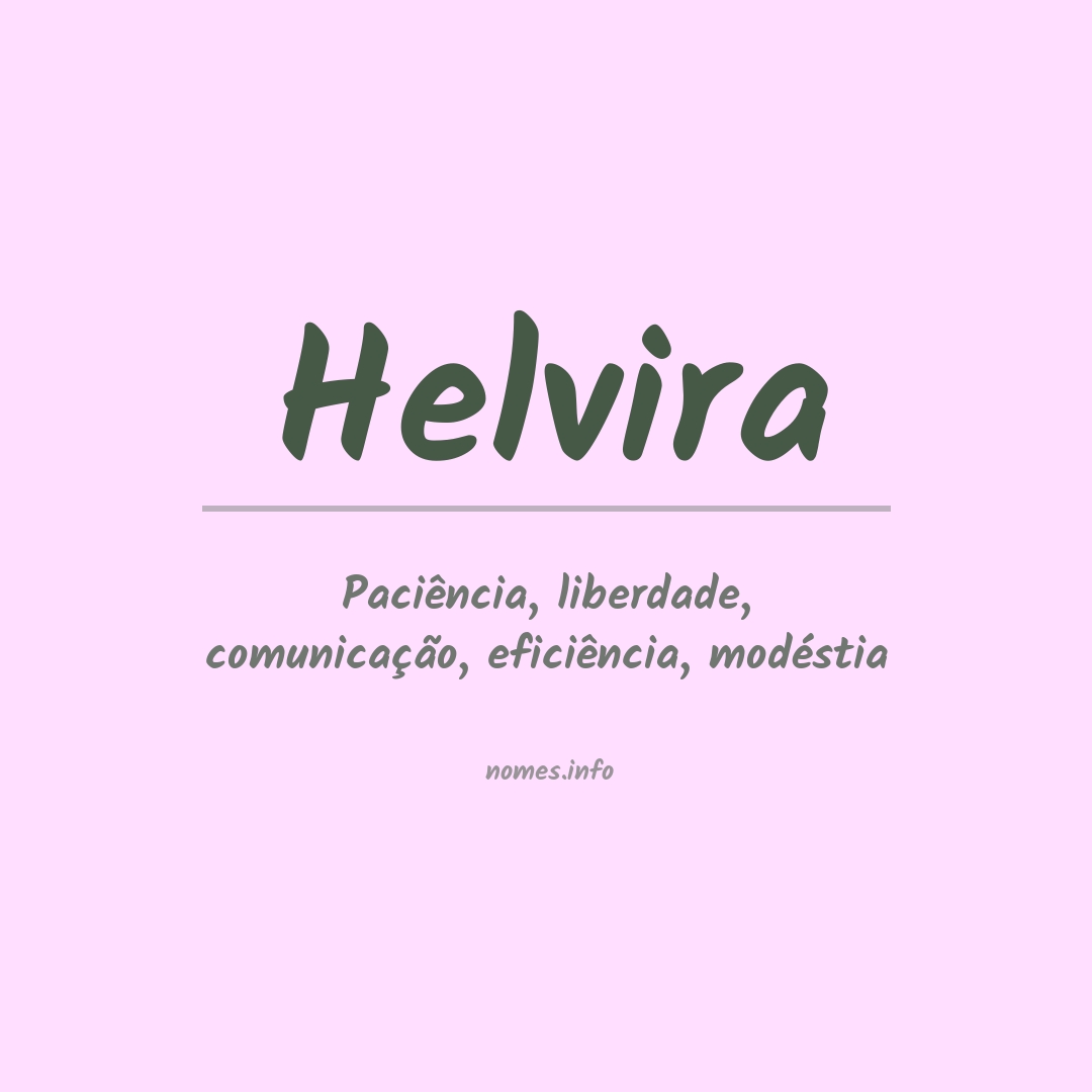 Significado do nome Helvira