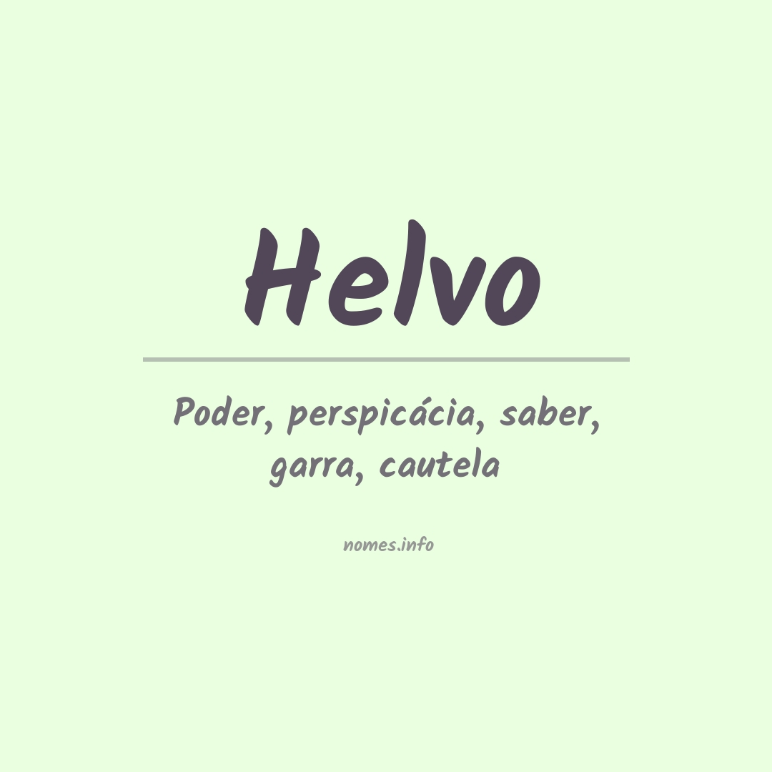 Significado do nome Helvo