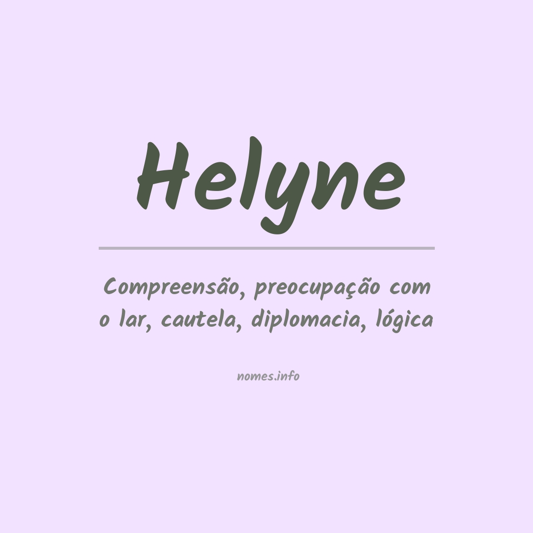Significado do nome Helyne