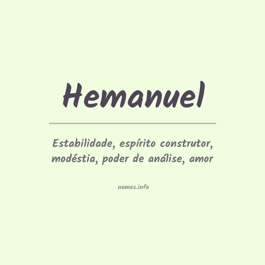 Significado do nome Hemanuel