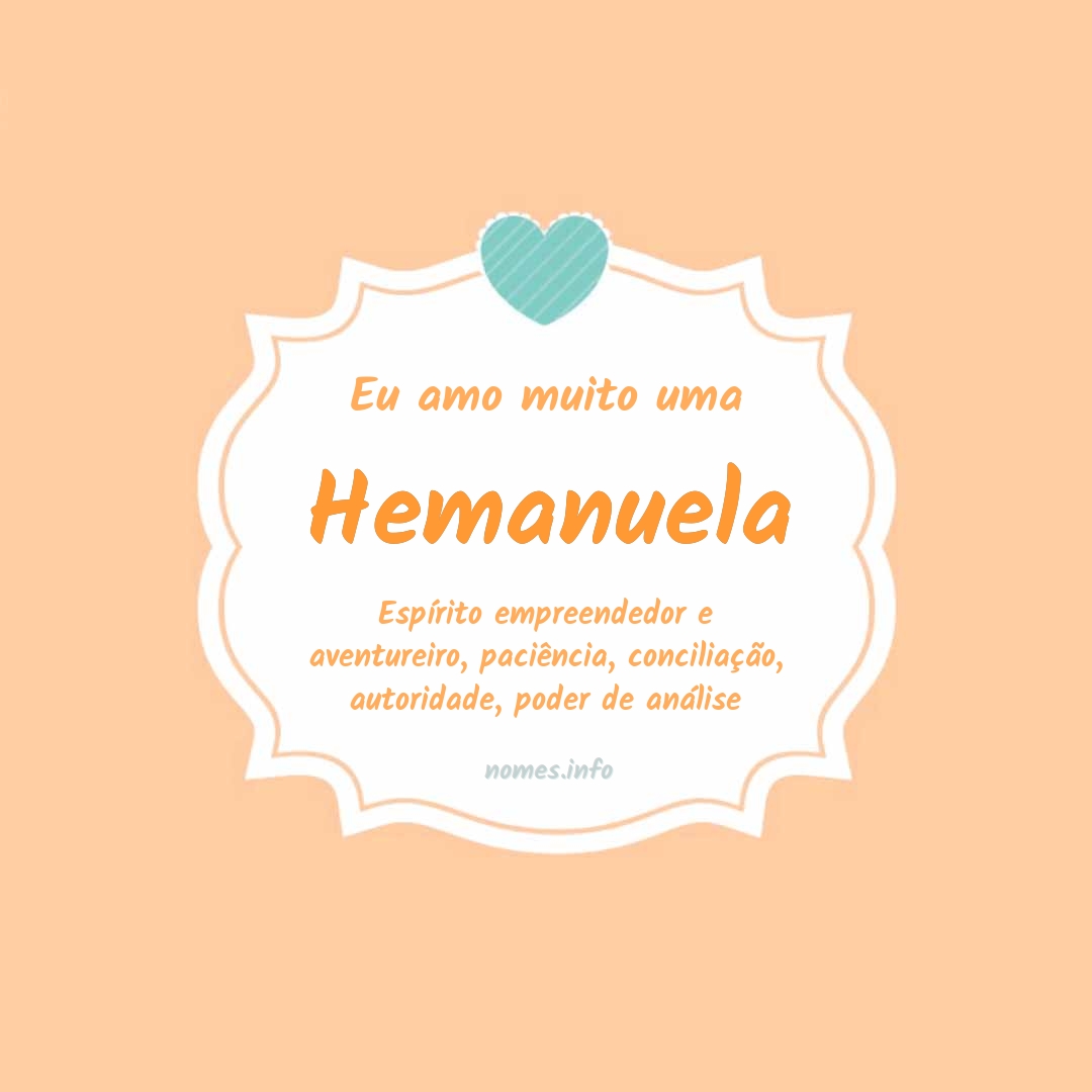 Eu amo muito Hemanuela
