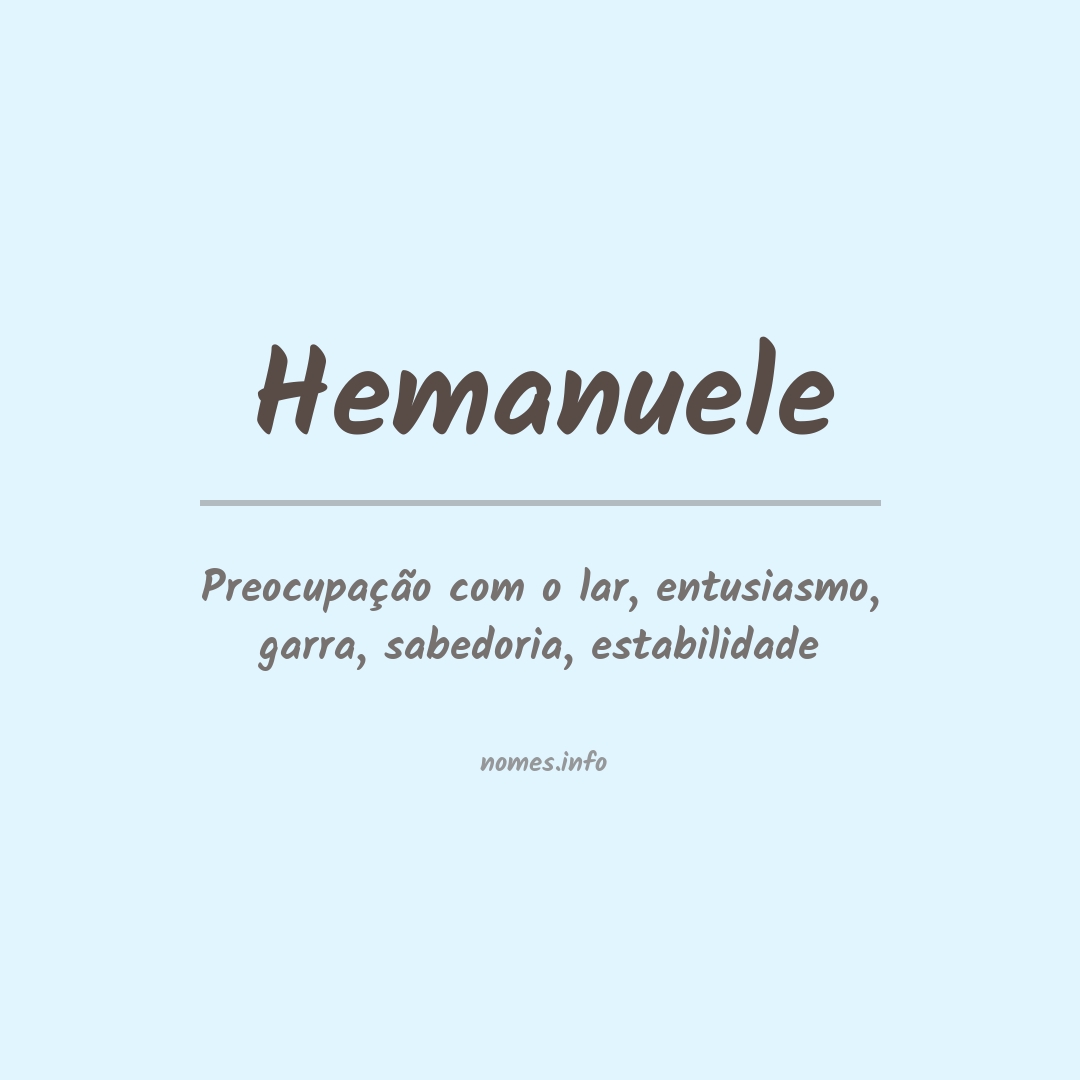 Significado do nome Hemanuele