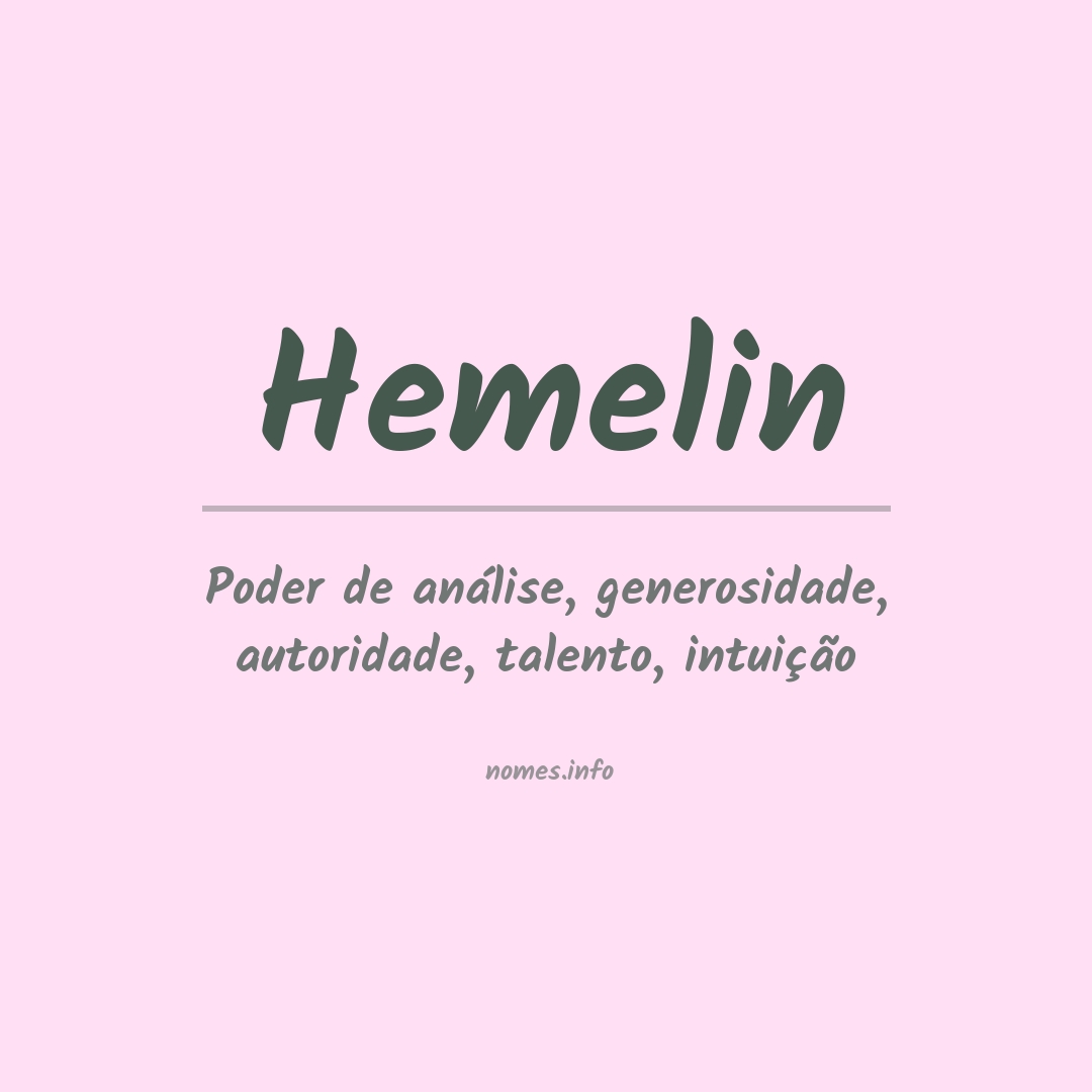 Significado do nome Hemelin
