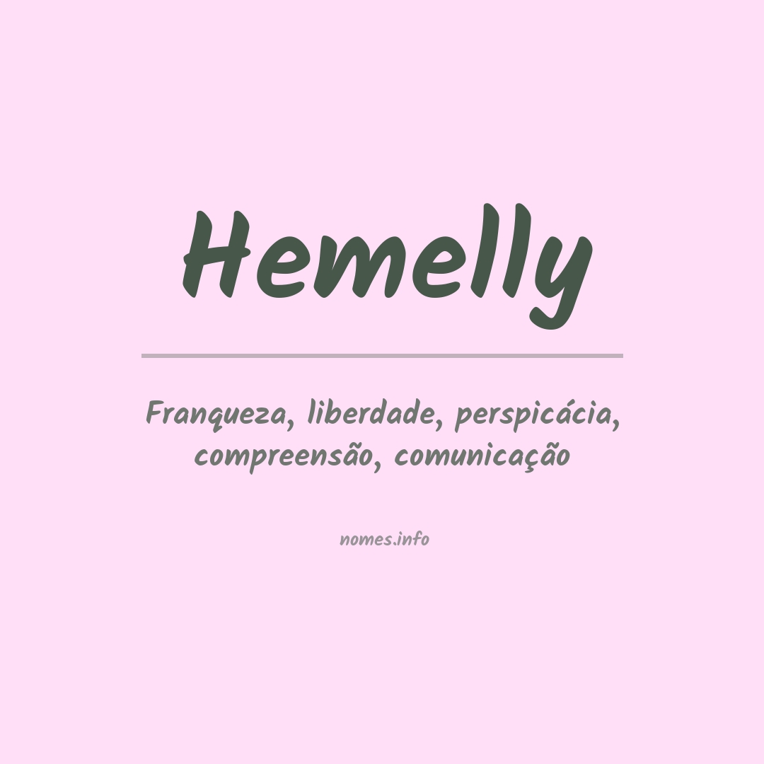 Significado do nome Hemelly