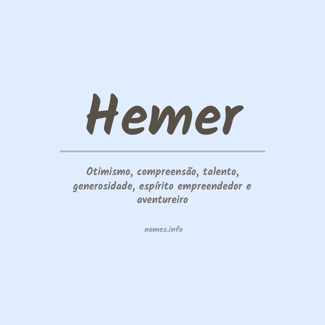 Significado do nome Hemer