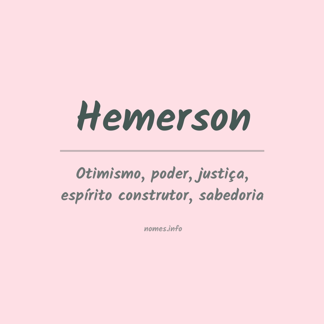 Significado do nome Hemerson