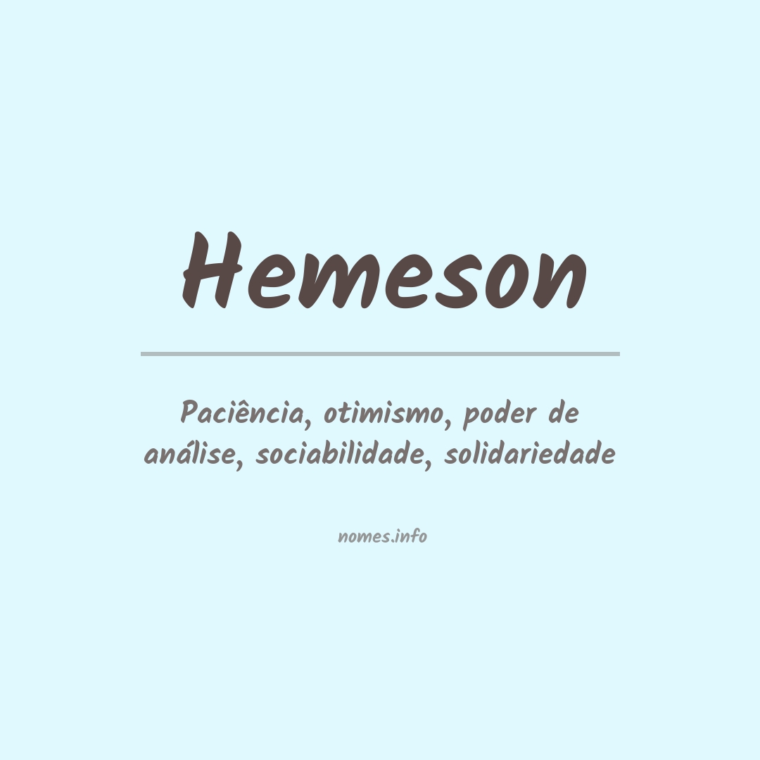 Significado do nome Hemeson