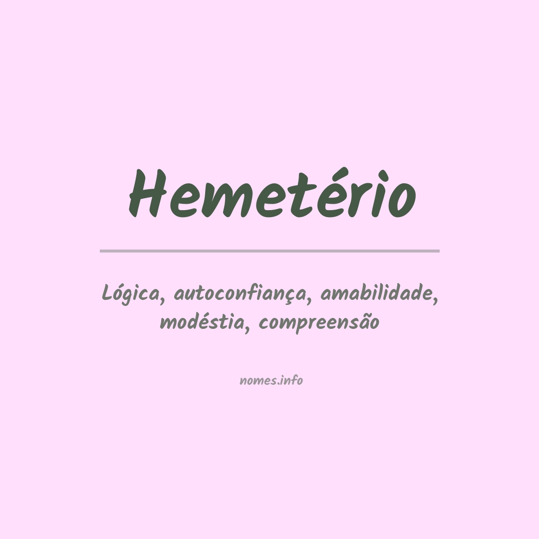 Significado do nome Hemetério