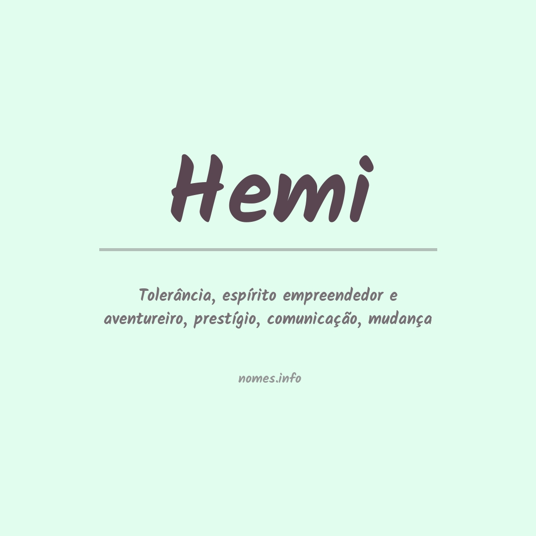 Significado do nome Hemi