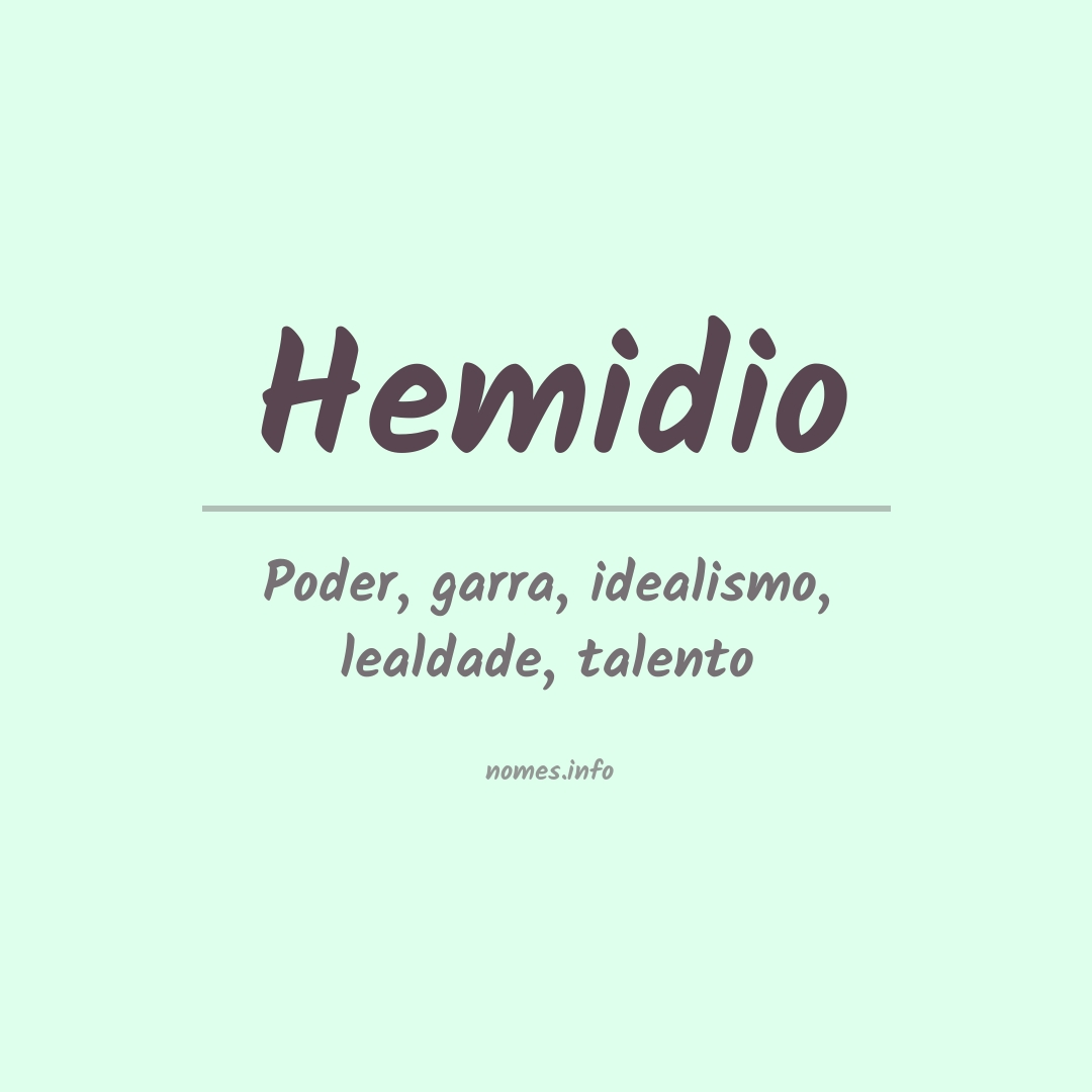 Significado do nome Hemidio