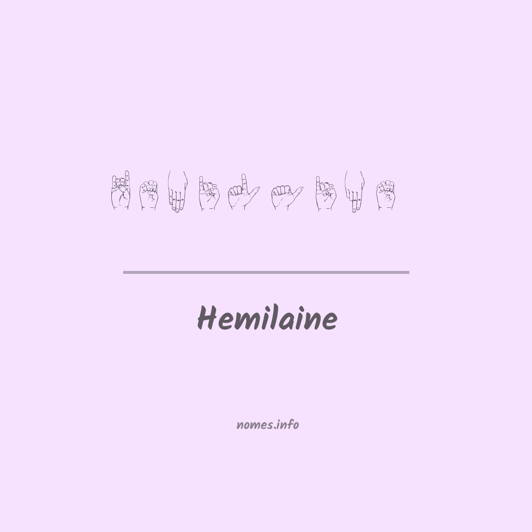 Hemilaine em Libras