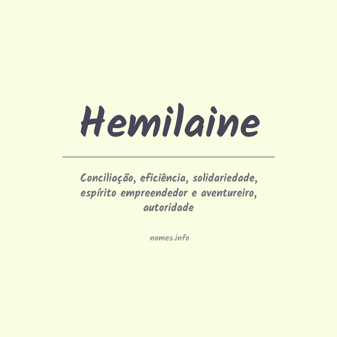 Significado do nome Hemilaine