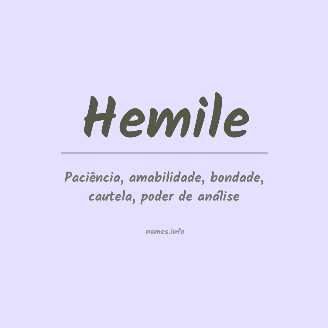 Significado do nome Hemile