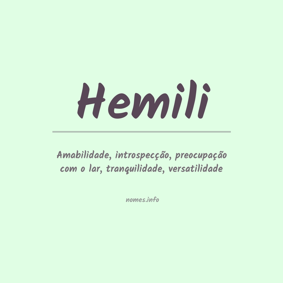 Significado do nome Hemili