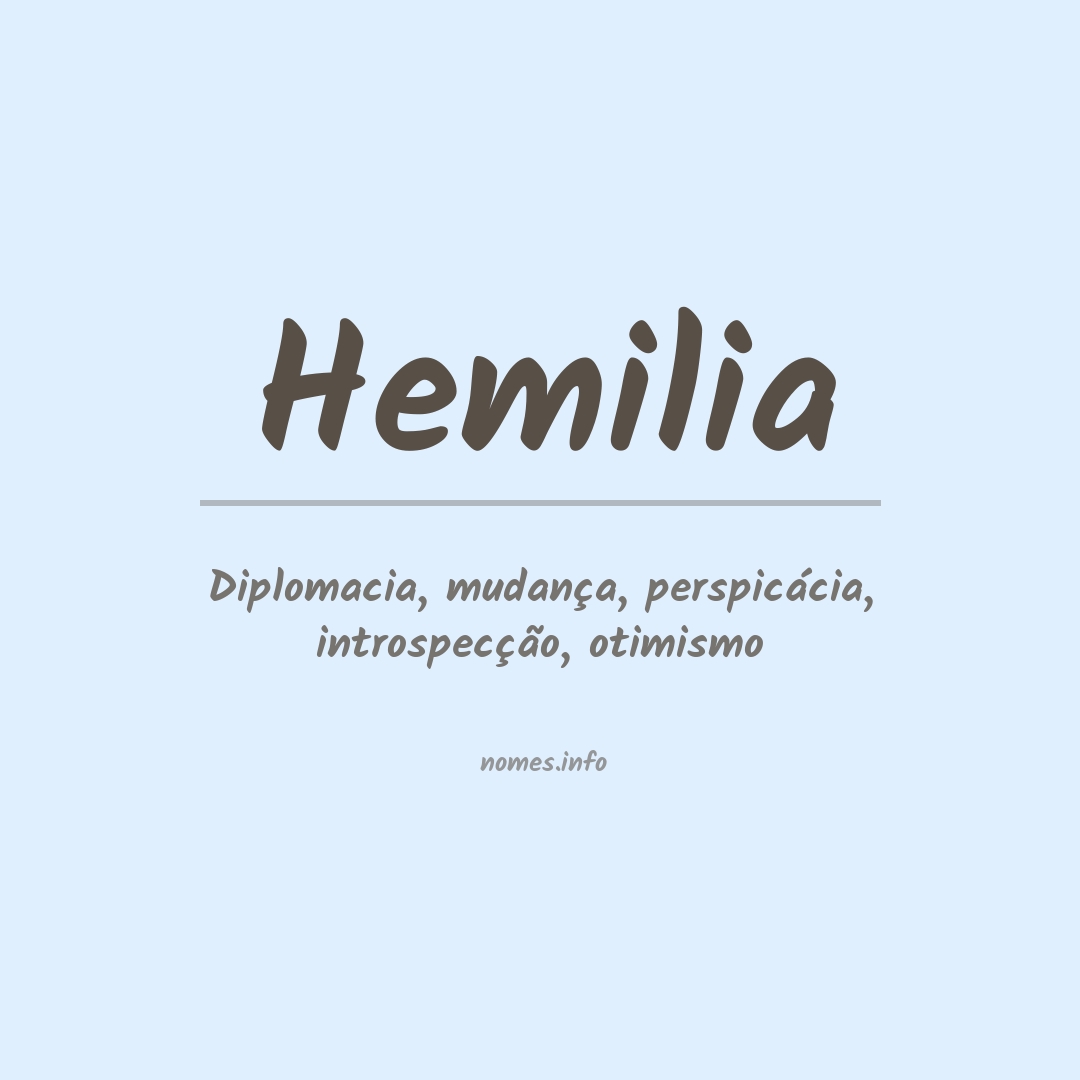 Significado do nome Hemilia