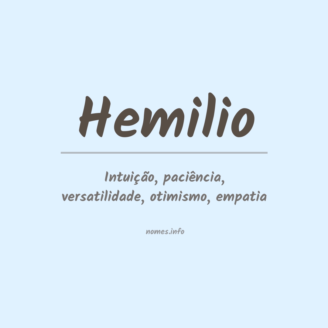 Significado do nome Hemilio