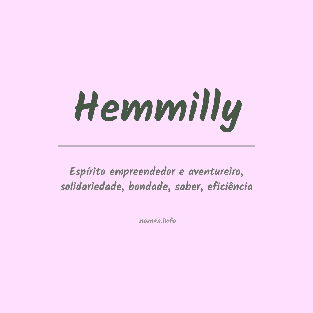 Significado do nome Hemmilly