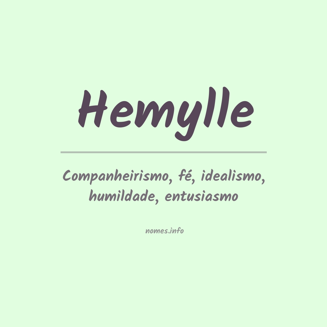 Significado do nome Hemylle