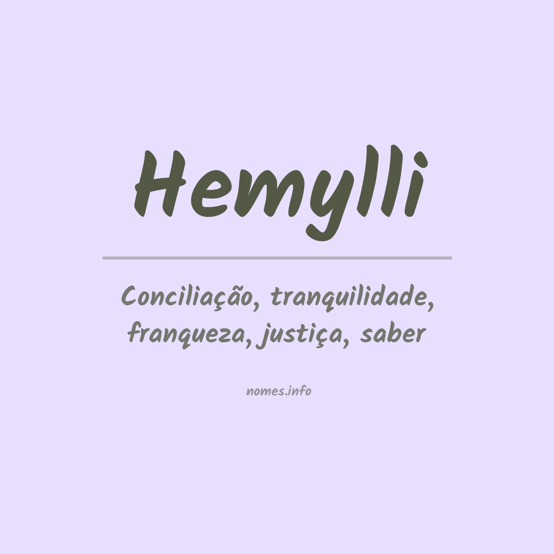 Significado do nome Hemylli