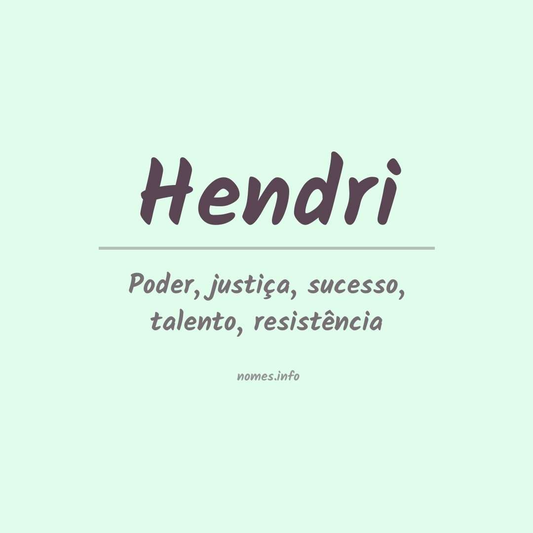 Significado do nome Hendri