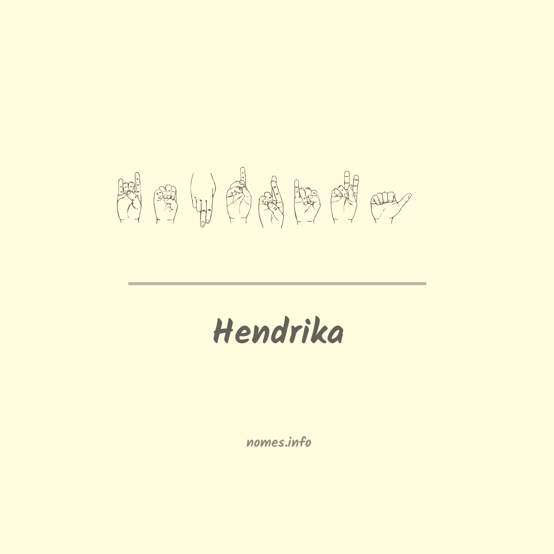 Hendrika em Libras