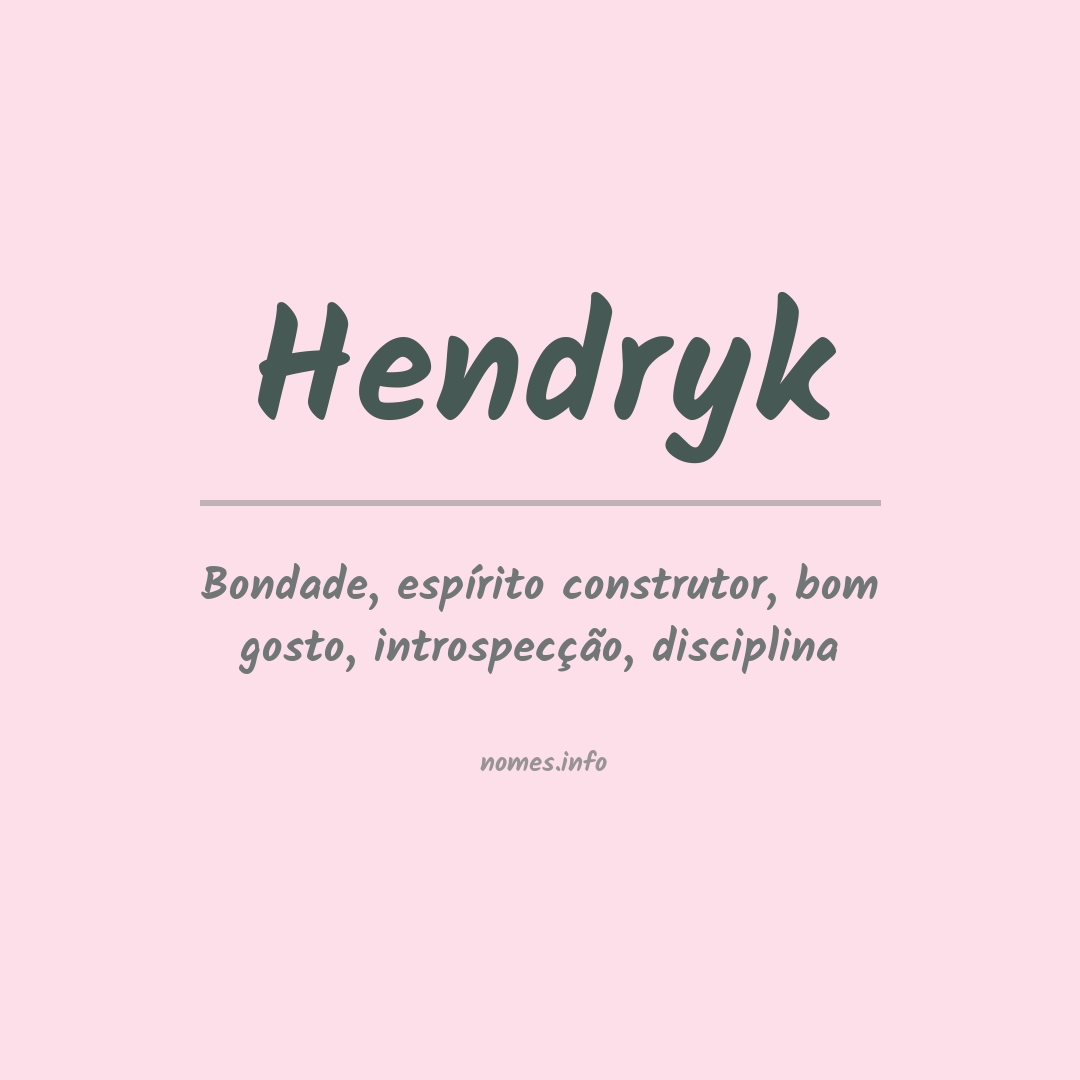 Significado do nome Hendryk