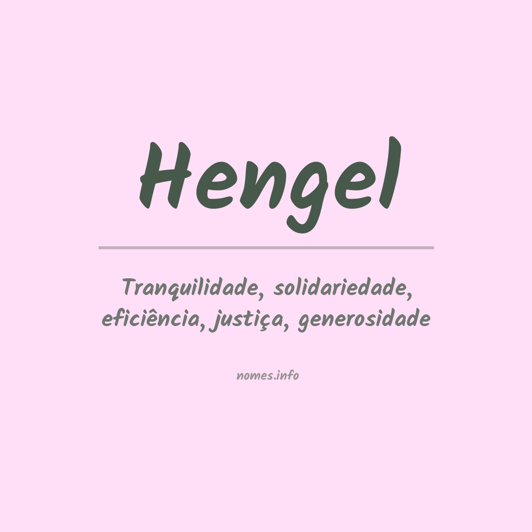 Significado do nome Hengel