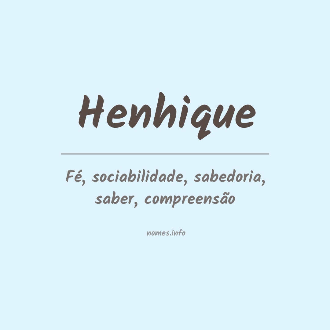 Significado do nome Henhique