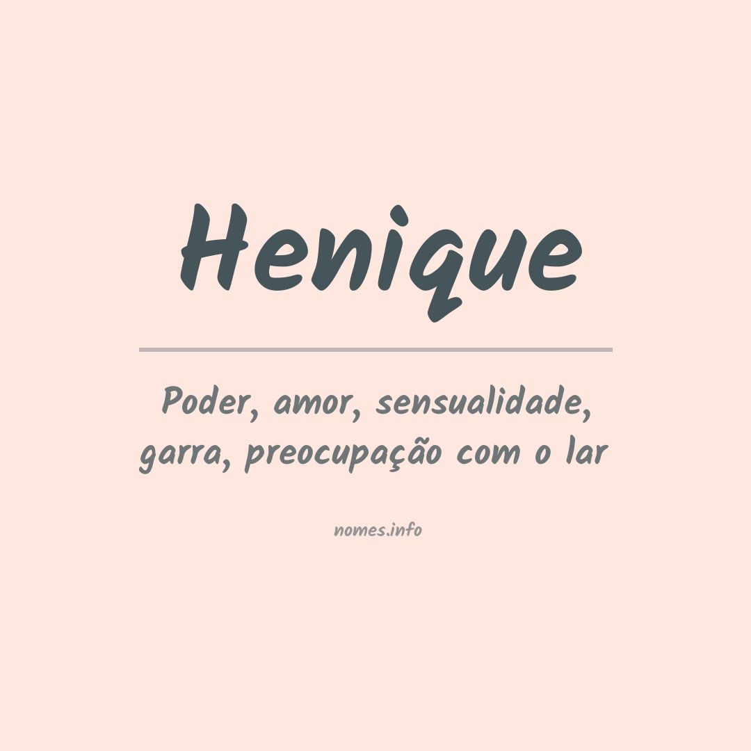 Significado do nome Henique