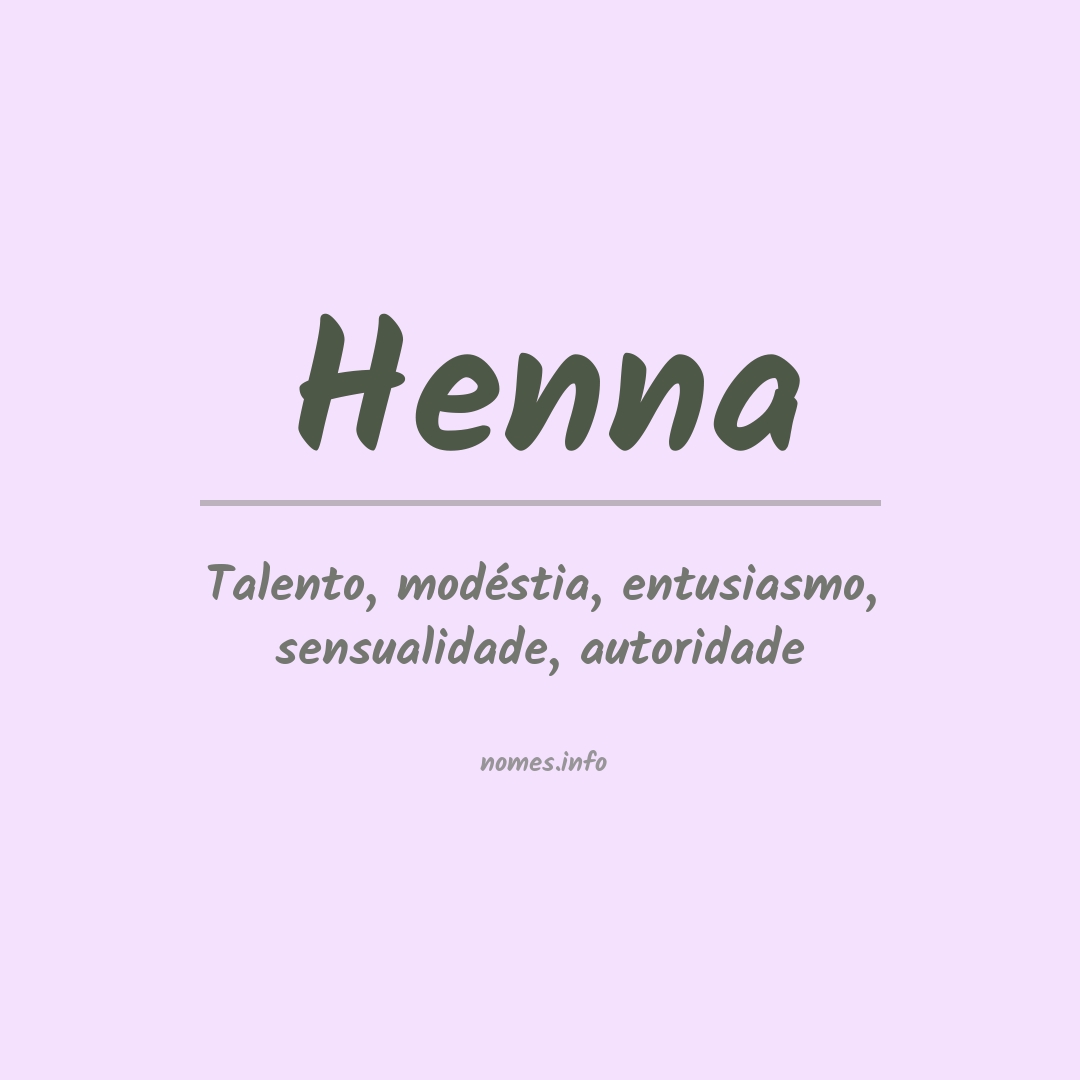 Significado do nome Henna