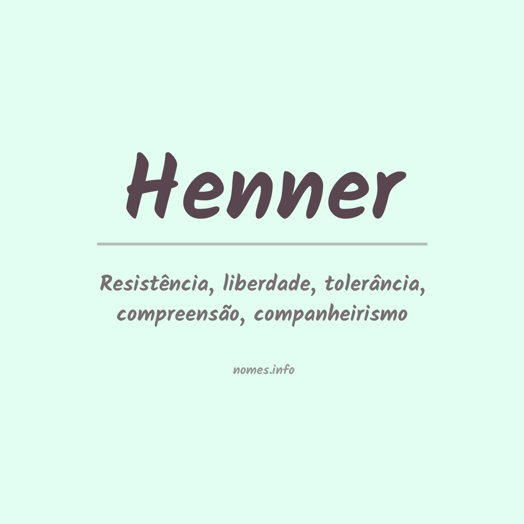 Significado do nome Henner