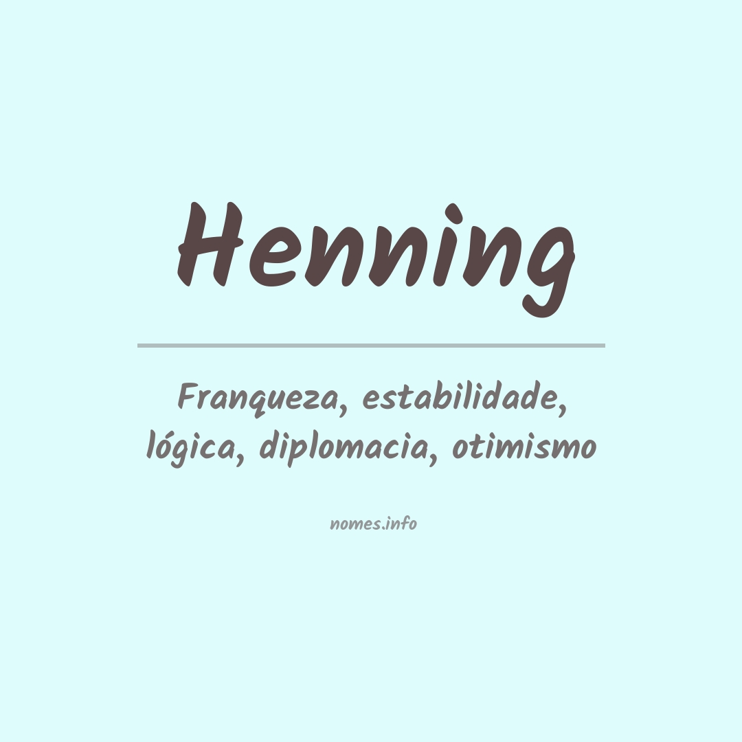 Significado do nome Henning