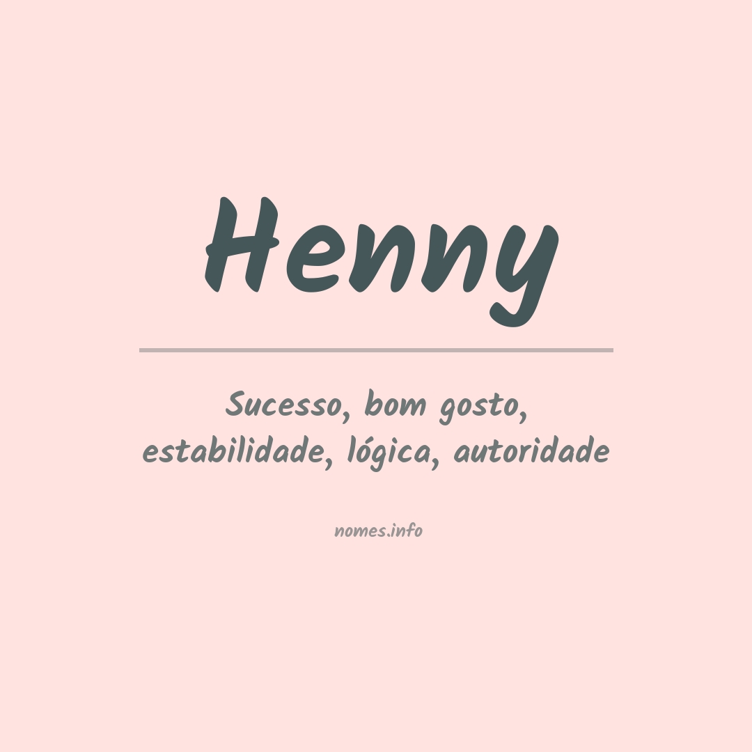 Significado do nome Henny