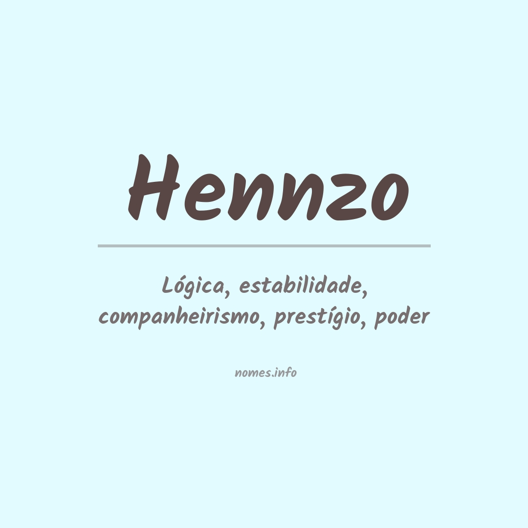 Significado do nome Hennzo