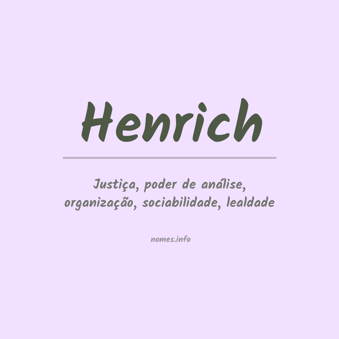 Significado do nome Henrich