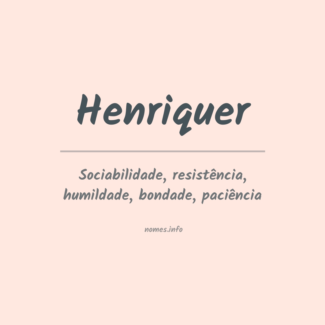 Significado do nome Henriquer