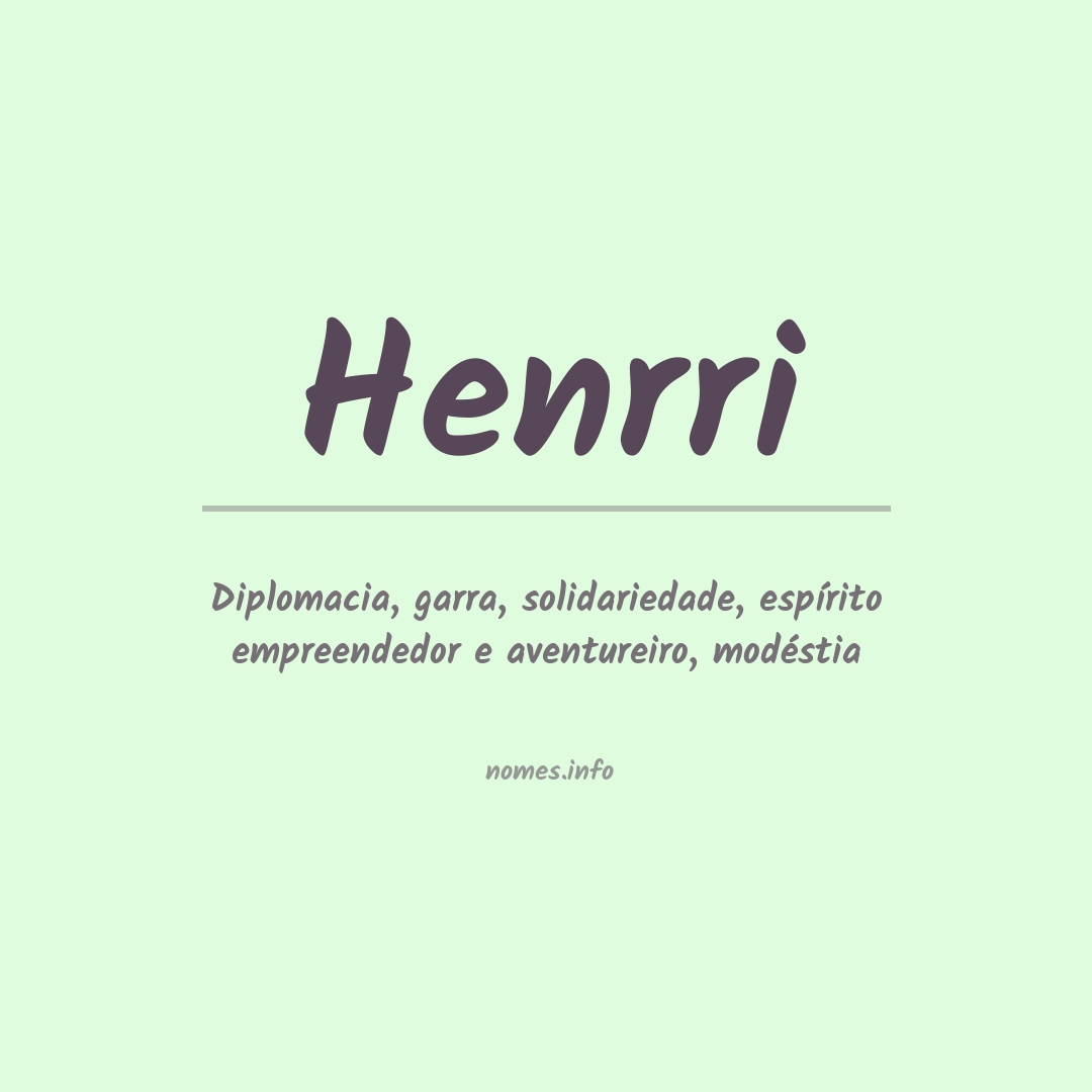 Significado do nome Henrri