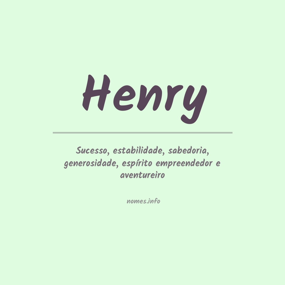 Significado do nome Henry