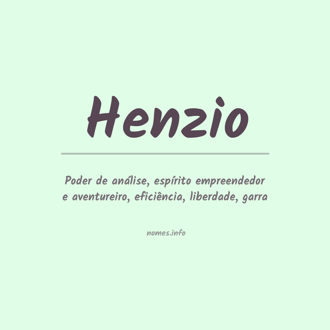 Significado do nome Henzio