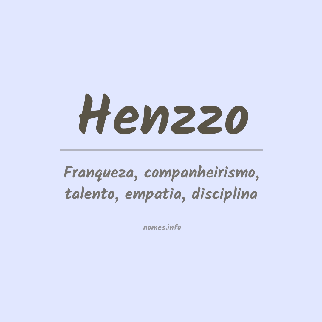 Significado do nome Henzzo