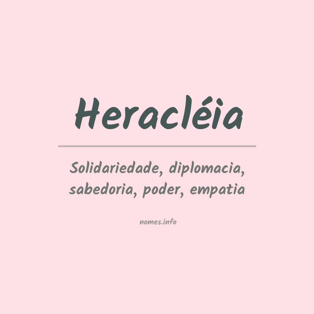 Significado do nome Heracléia