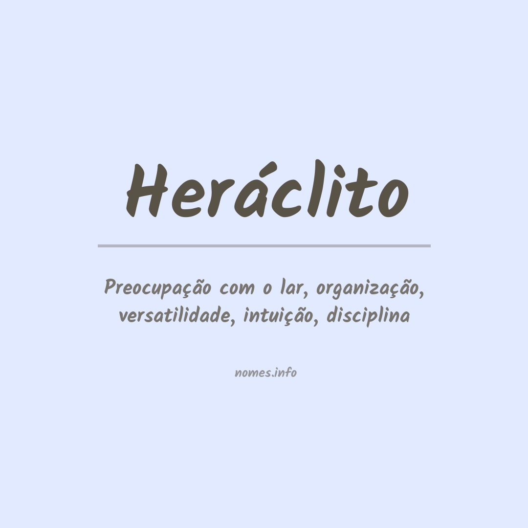 Significado do nome Heráclito